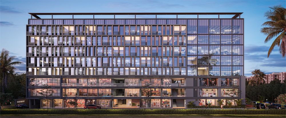 Nalanda Icon building side view 