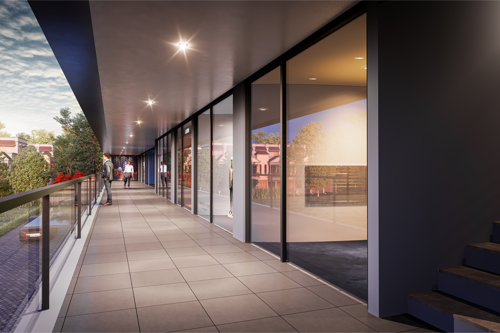 First floor retail shops